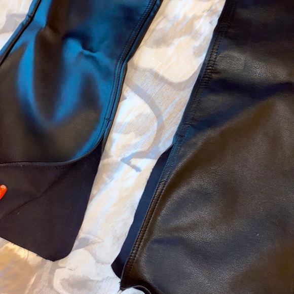 Brand New, Never Worn, size 3/26. Leather bootcut, high rise slim flare pants. - Picture 4 of 6